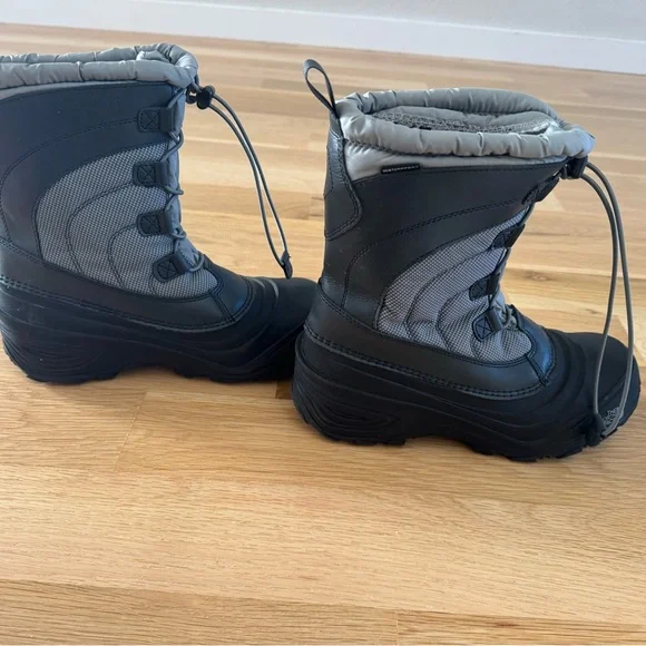 North Face Boots Boys Size 6 Black Waterproof Thermafelt Winter Snow Insulated - Picture 4 of 6